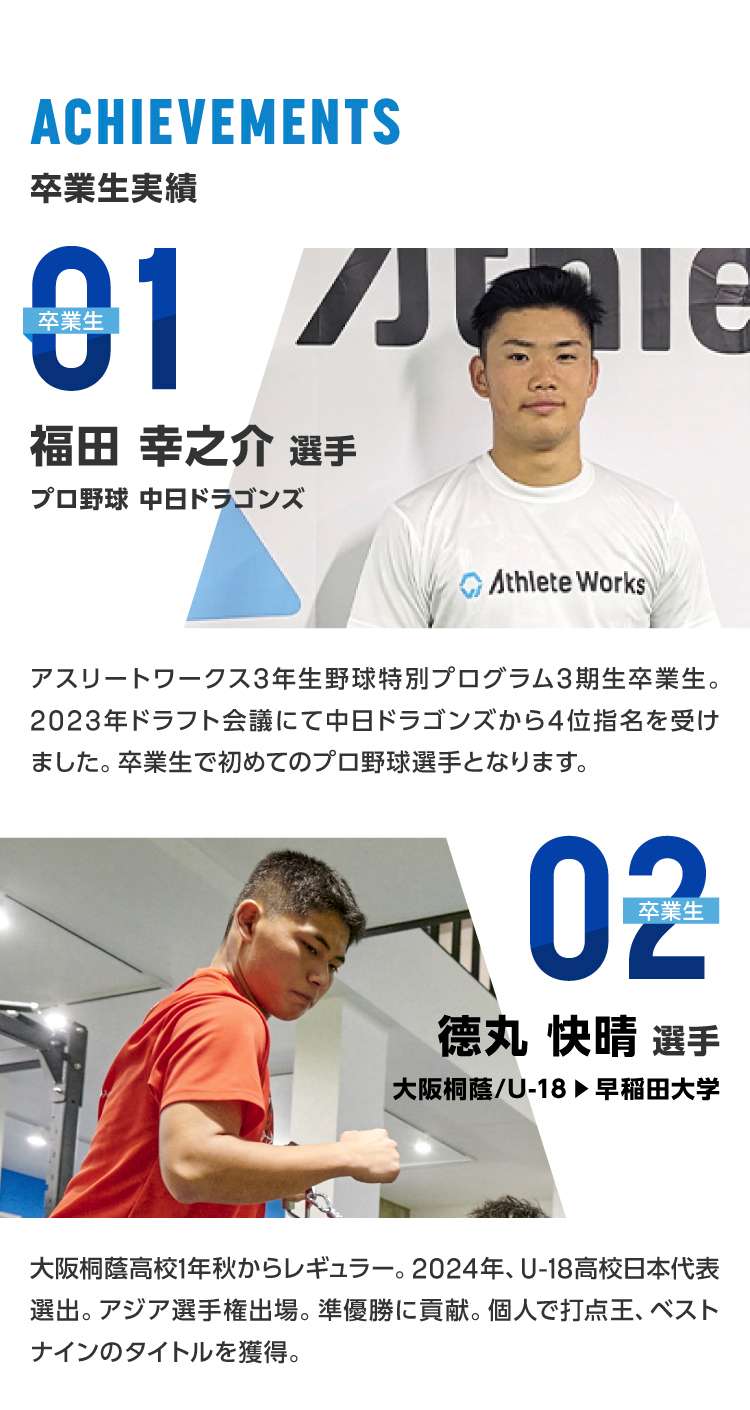 卒業生実績